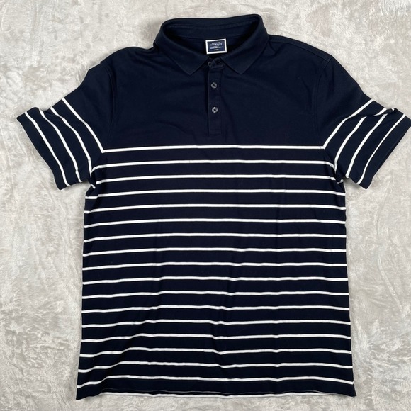 Charles Tyrwhitt Other - Charles Tyrwhitt Polo Shirt Mens Large Striped Casual Short Sleeve Navy